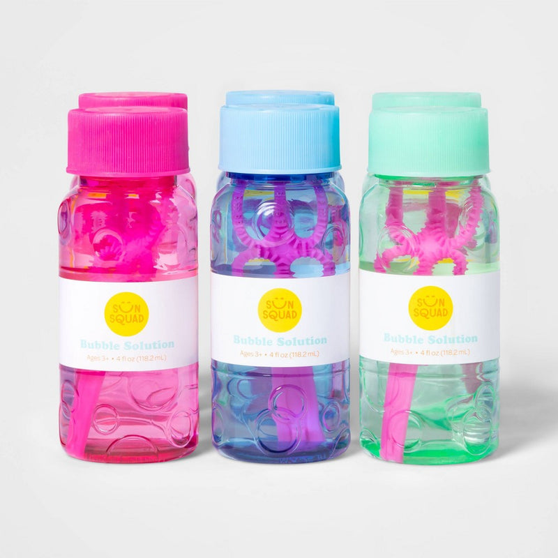 Bubble Solution 4oz 6pk - Sun Squad&