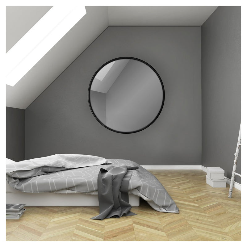 28" Round Decorative Wall Mirror Black - Project 62& (LOCAL PICKUP ONLY)