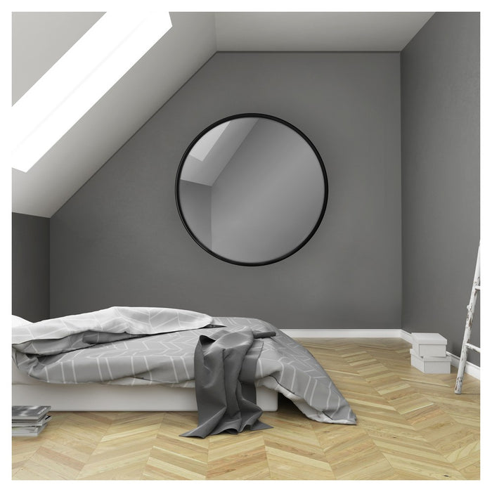 28" Round Decorative Wall Mirror Black - Project 62&