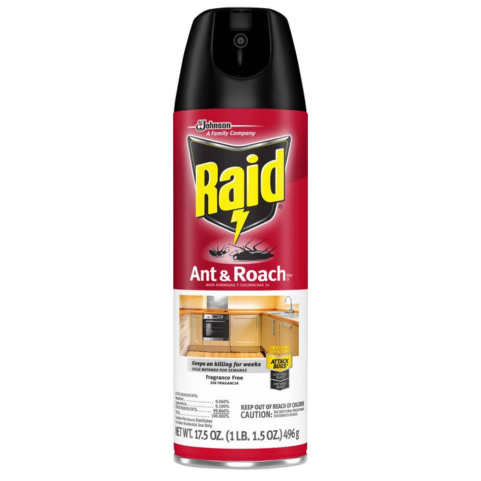 Raid Fragrance Free Ant and Roach Killer Spray 17.5 oz/1ct