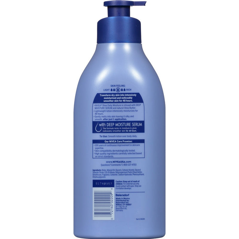 NIVEA Shea Daily Moisture Body Lotion - 33.8 fl oz