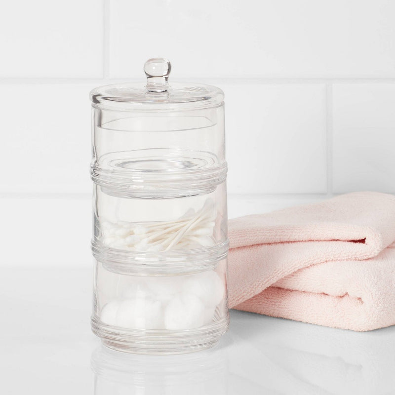 Tiered Canister Apothecary Glass Clear - Threshold&