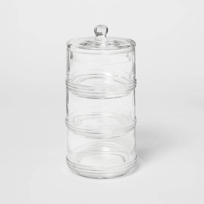 Tiered Canister Apothecary Glass Clear - Threshold&