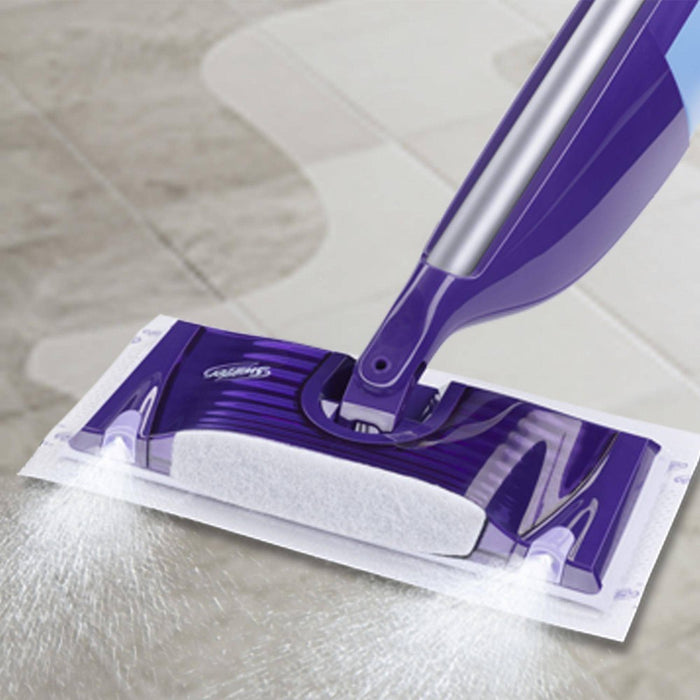 Swiffer WetJet Floor Mop Starter Kit 1 Power Mop 5 Mopping Pads 1 Floor Cleaner Liquid Solution