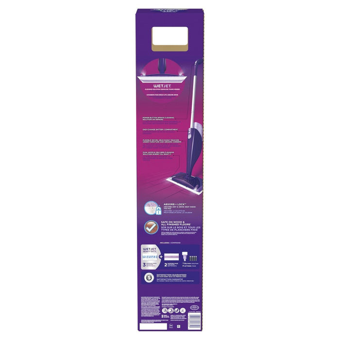 Swiffer WetJet Floor Mop Starter Kit 1 Power Mop 5 Mopping Pads 1 Floor Cleaner Liquid Solution