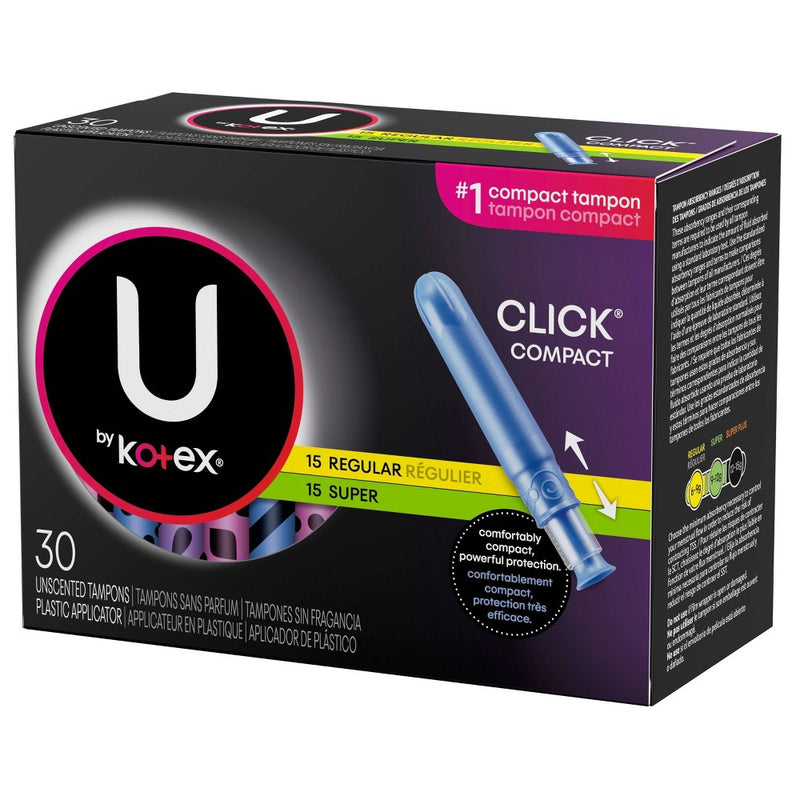 U By Kotex Click Multipack Tampons - Plastic - 30ct
