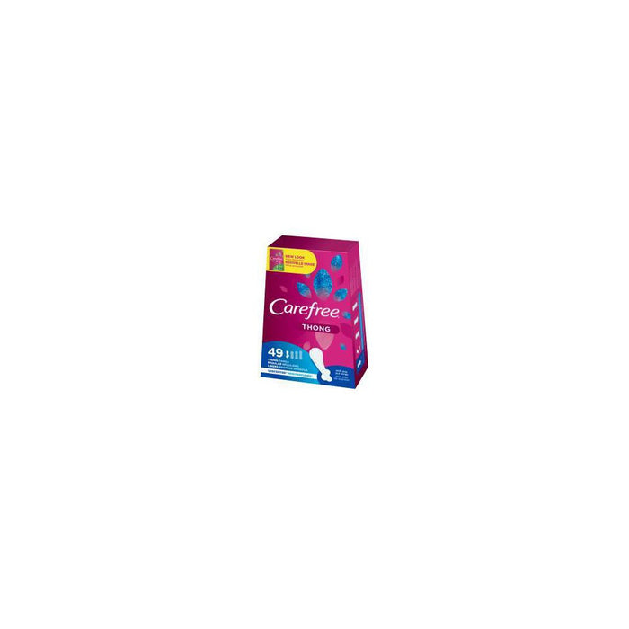 Carefree Thong Pantiliners with Wings - Unscented - 49ct