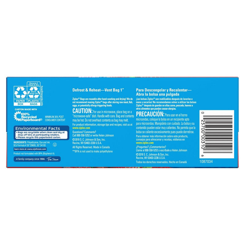 Ziploc Quart Storage Bags - 48ct