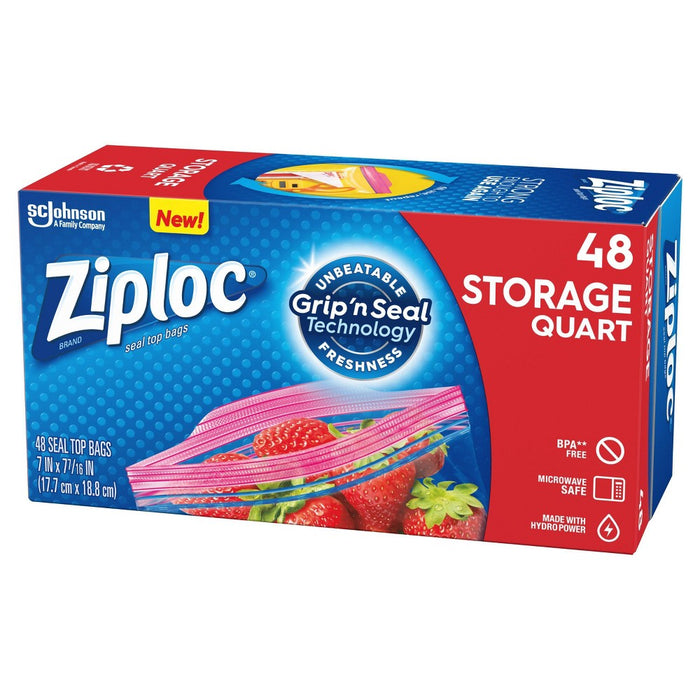 Ziploc Quart Storage Bags - 48ct