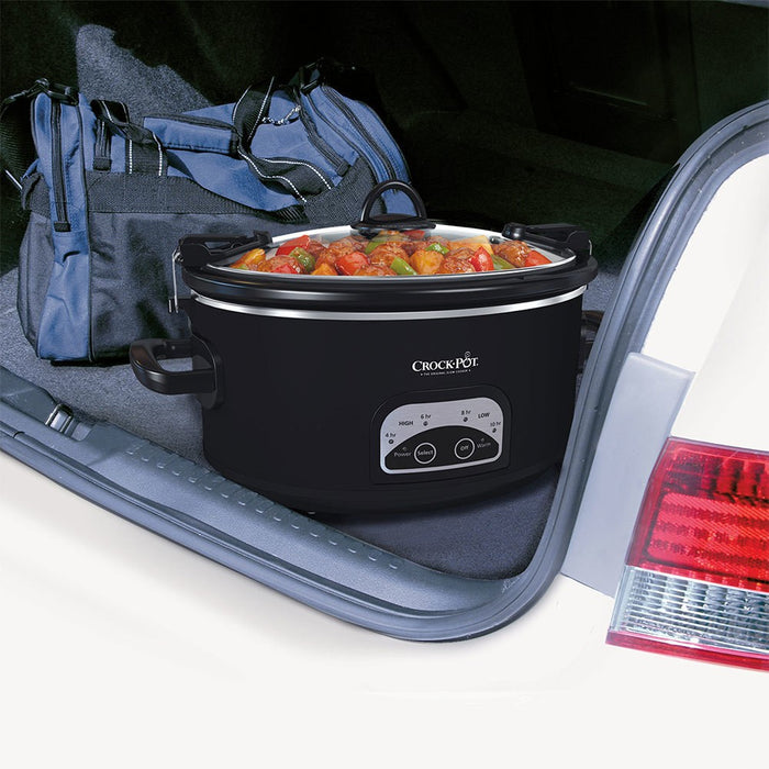 Crock-Pot 6qt Programmable Cook & Carry Slow Cooker Black SCCPVLF605-B