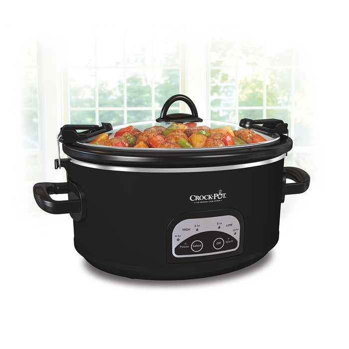 Crock-Pot 6qt Programmable Cook & Carry Slow Cooker Black SCCPVLF605-B