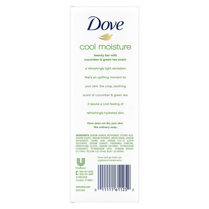 Dove Cool Moisture Beauty Bar Soap Cucumber & Green Tea - 3.75oz/8ct