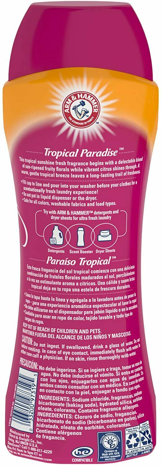 Arm & Hammer In-Wash Scent Booster, Tropical Paradise, 24 oz