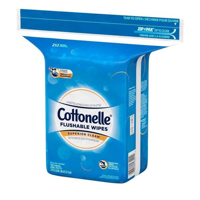 Cottonelle Fresh Care Flushable Cleansing Cloths Refill - 252ct