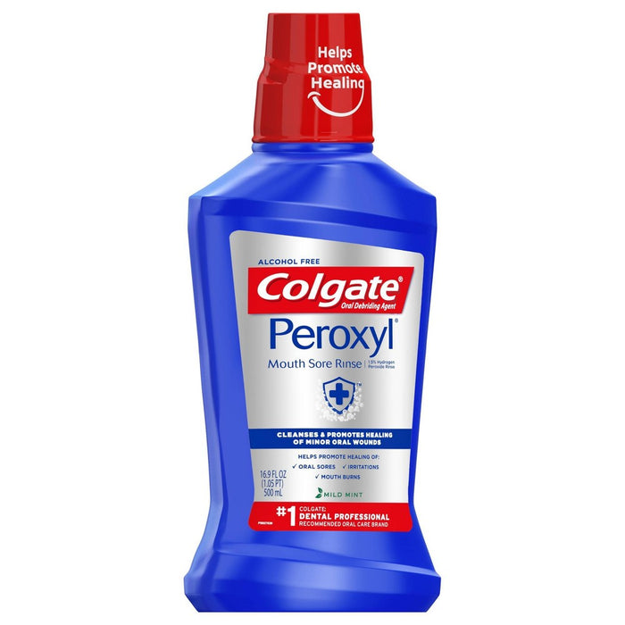 Colgate Peroxyl Antispetic Mouth Sore Rinse - Mild Mint - 16.9 fl oz