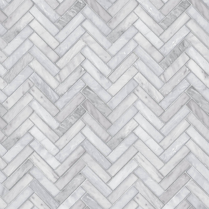 Marble Herringbone Tile Peel & Stick Wallpaper Gray - Threshold&
