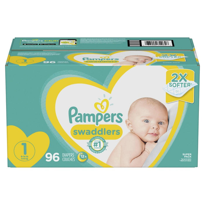 Pampers Swaddlers Diapers Super Pack - Size 1 (96ct)