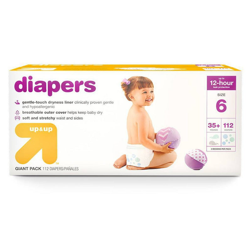 Diapers Giant Pack Size 6 - 112ct - Up&Up&