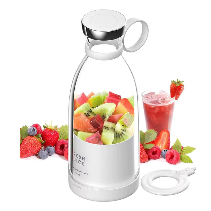 Juicer Portable Blender 50W Powerful Small Vegetable Juicer Usb Rechargeable Mini Fresh Juice Mini-Fast-Portable Blender(360Ml)