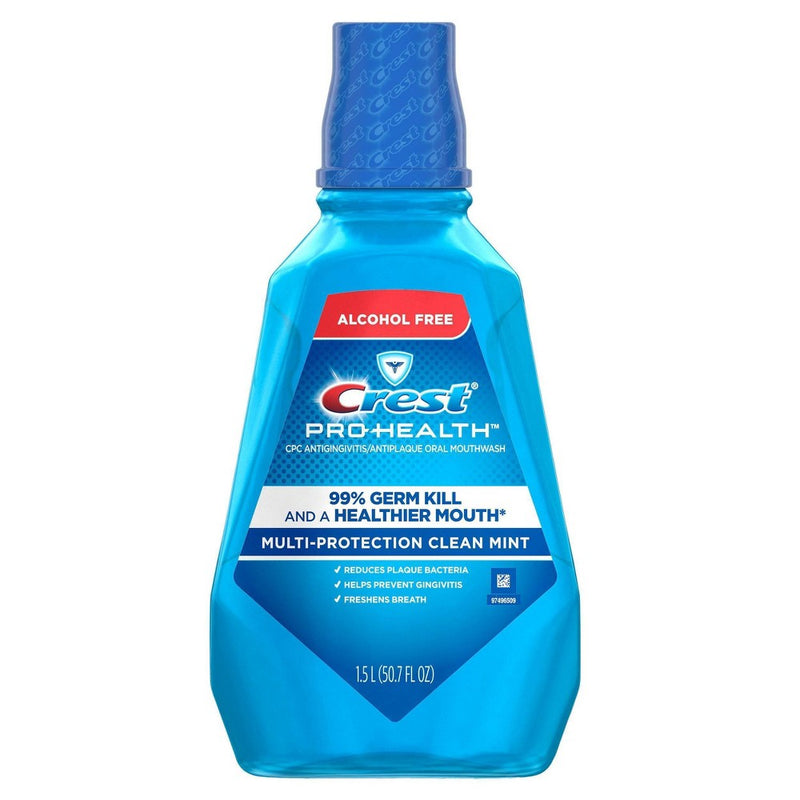 Crest Pro-Health Mouthwash Alcohol Free Clean Mint Multi-Protection - 50.7 fl oz