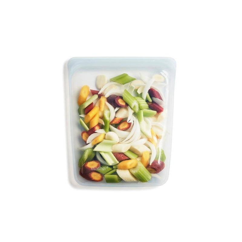 Stasher Reusable Food Storage Half Gallon Bag (Colors May Vary)