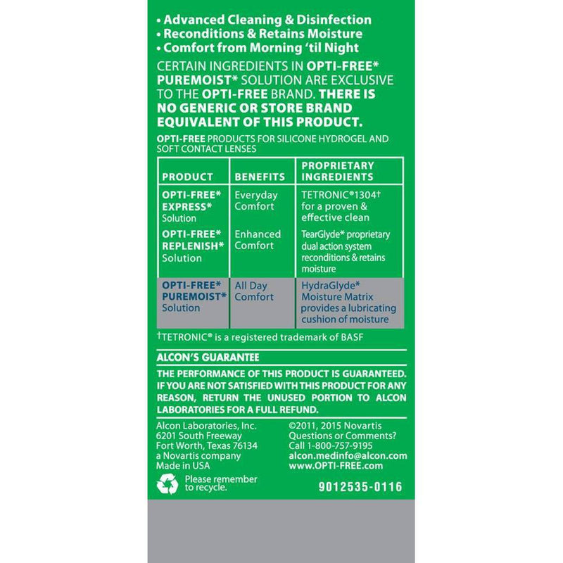 Opti-Free Pure Moist Multi-Purpose Disinfecting Solution - 2.0 fl oz