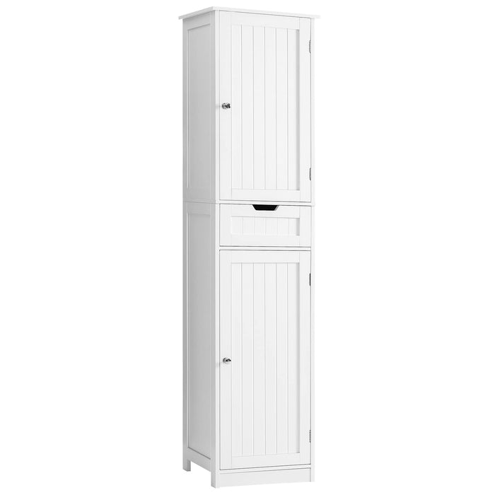 Iwell 67" Tall Bathroom Cabinet, Storage Cabinet With 2 Doors & 1 Drawer, Bathroom Storage Cabinets With Adjustable Shelves, For Living Room, Entryway, Home Office, White (LOCAL PICKUP ONLY)