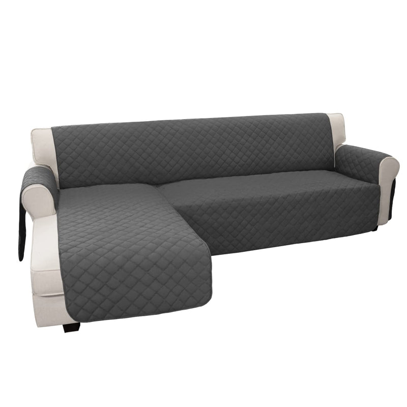 Easy-Going Sectional Couch Covers For Dogs L Shape Sofa Cover Reversible Sofa Slipcover Chaise Lounge Cover Furniture Protector Cover For Pets Dog Cat (Large, Dark Gray/Dark Gray)