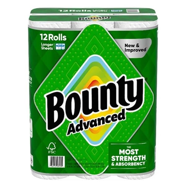 Bounty Advanced Paper Towels, 2-Ply, 103 Sheets, 12 Count (LOCAL PICKUP ONLY)