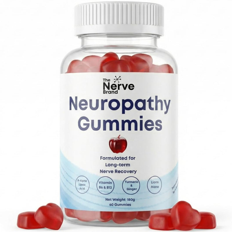 The Nerve Brand Neuropathy Support Gummies, 600 Mg R Alpha Lipoic Acid Gummies With B1 B6 B12 And Lion’S Mane, Sugar Free Daily Nerve Health Supplement, 30 Day Supply