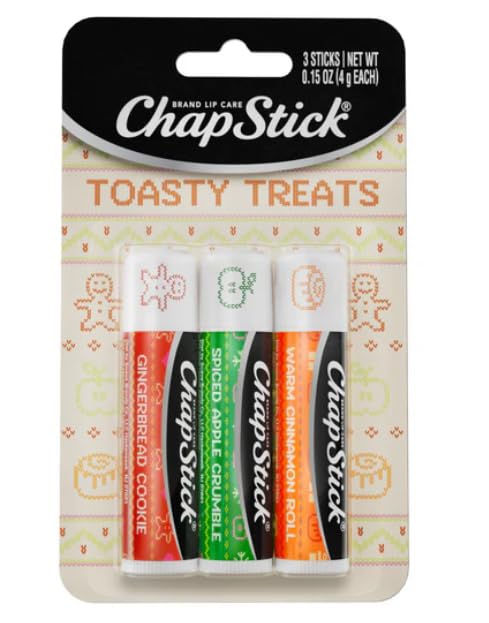 Chapstick Toasty Treats Lip Balm Holiday Gift Set, 3 Pack Variety