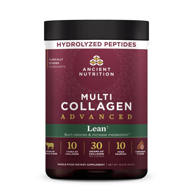 Ancient Nutrition Advanced Hydrolyzed Multi Collagen Peptides, Lean
