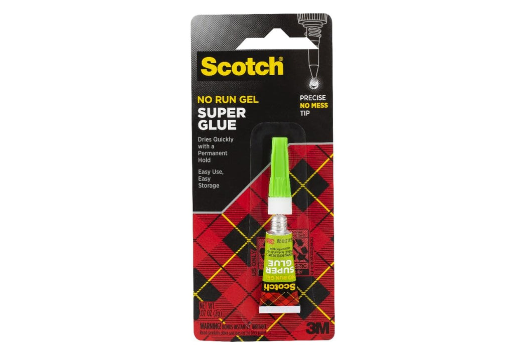 Scotch Super Glue Gel, .07 Oz, 1-Pack, Fast Drying, No Run Gel Formula (AD113)