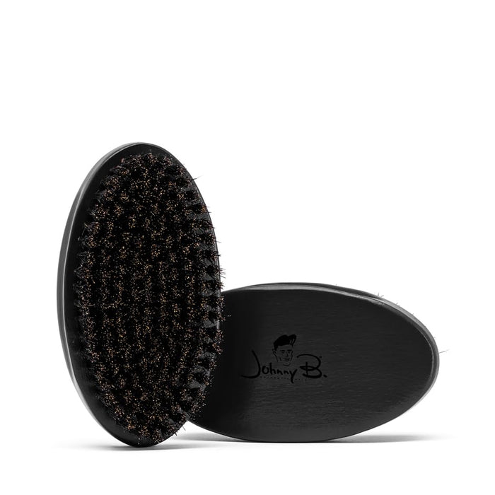 JOHNNY B. Professional Oval Beard Grooming Brush, 100% Boar Bristles