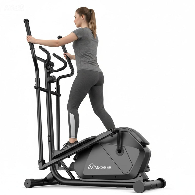 ANCHEER Home Elliptical Machine With Magnetic Resistance&Hand Pulse Sensors (LOCAL PICKUP ONLY)