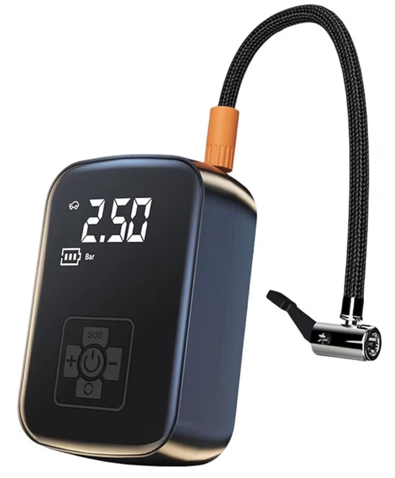 Inflator Portable Air Compressor, 150 PSI Cordless Mini Bike Tire Pump, Air Pump For Auto, Motorcycle, Bicycle, Balls With Pressure Gauge LED Light