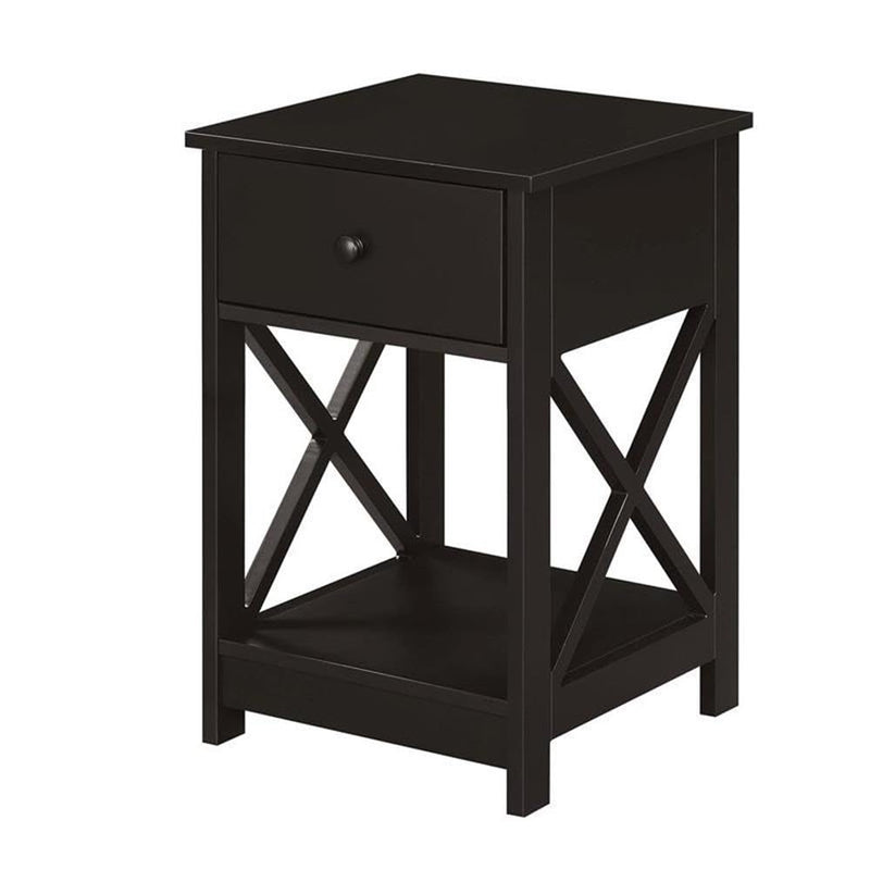 Convenience Concepts Oxford 1-Drawer End Table With Shelf, Espresso (LOCAL PICKUP ONLY)
