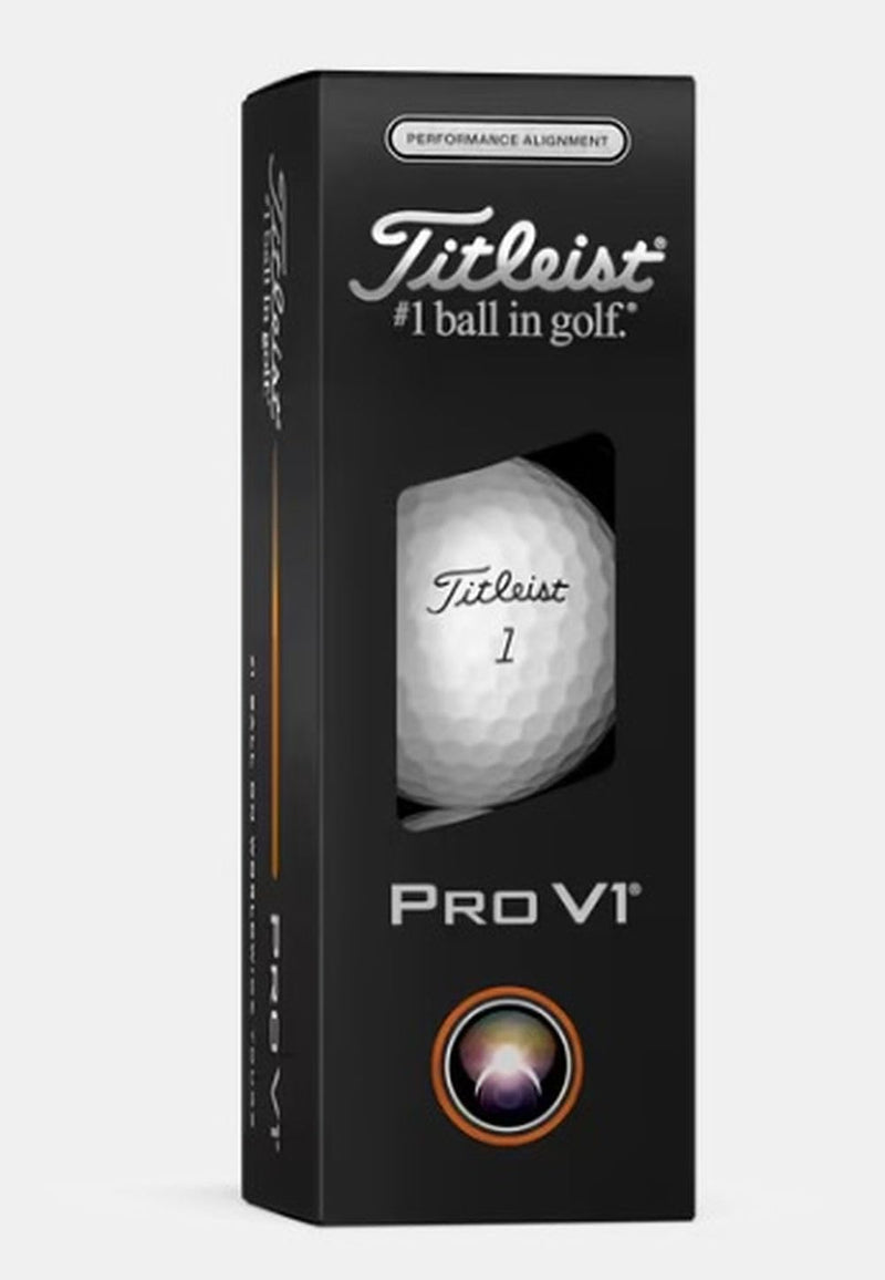 Titleist Pro V1 Performance Alignment Golf Balls (White/Black, 3Pk) 2025