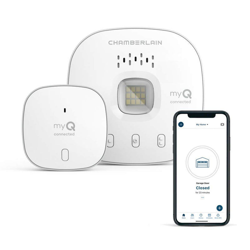 CHAMBERLAIN Smart Garage Control - Wireless Garage Hub And Sensor With Wifi & Bluetooth - Smartphone Controlled, Myq-G0401-ES, White