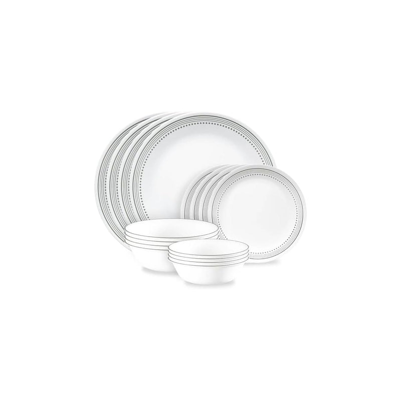 Corelle® Mystic Gray 16-Piece Mugless Dinnerware Set, Service For 4