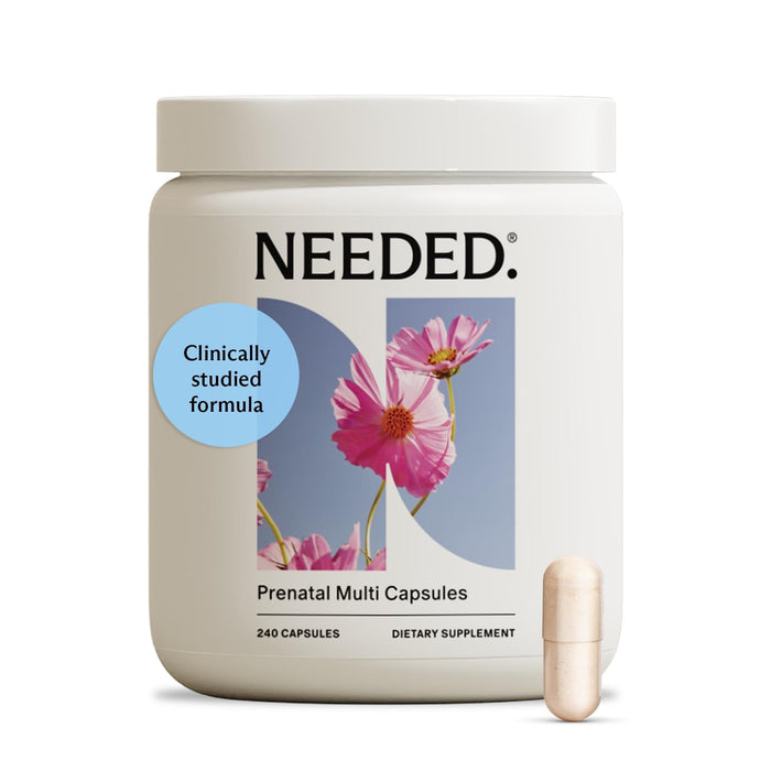 Needed. Multivitamin With Choline Capsules For Prenatal, Pregnancy, Breastfeeding, Postpartum | Expertly-Formulated & Third-Party Tested| 30-Day Supply