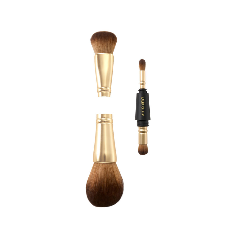 LAURA GELLER NEW YORK Cosmetic Professional Makeup Brushes - Cruelty-Free - 20 4-In-1 Travel Makeup Brushes
