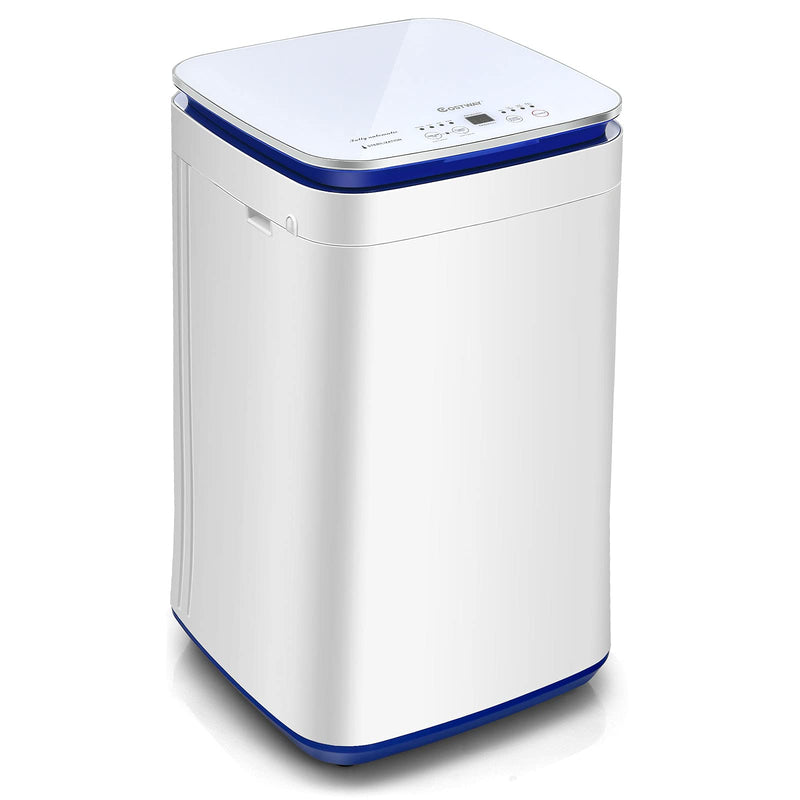 COSTWAY Full Automatic Washing Machine, 7.7Lbs Capacity, 8 Programs, 2-In-1 Portable Washer And Spinner With 24 Hours Delay, 3 Heating Function, Laundry Washer With Drain Pump For Apartment, RV (LOCAL PICKUP ONLY)