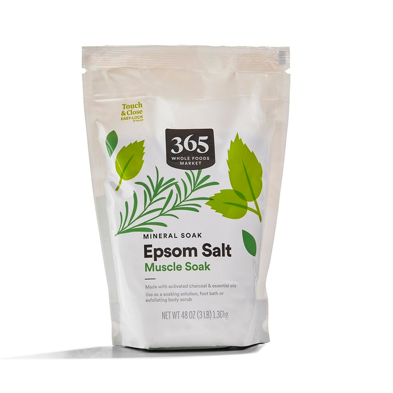 365 By Whole Foods Market, Epsom Salt Muscle Soak With Activated Charcoal, 48 Ounce