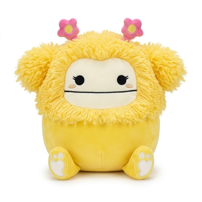 Squishmallows 8" Nomi Yellow Bigfoot with Flower Headband Little Plush