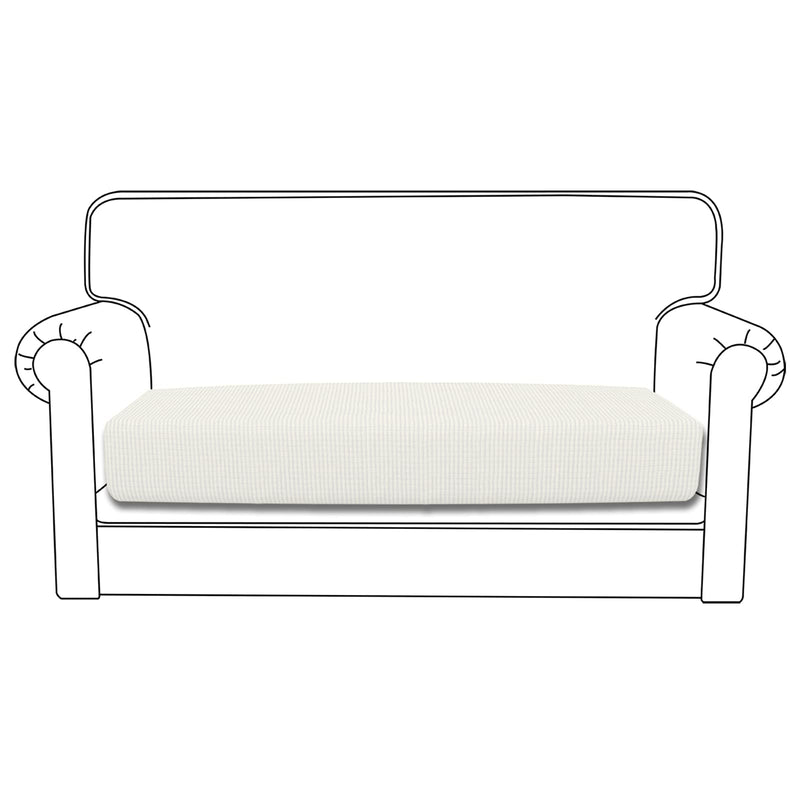 Easy-Going Stretch Loveseat Cushion Cover Sofa Cushion Furniture Protector Sofa Seat Sofa Slipcover Sofa Cover Soft Flexibility With Elastic Bottom(Loveseat Cushion, Cream)