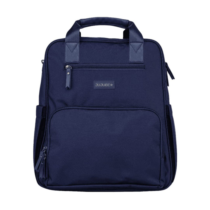 Jujube Nature Babe Diaper Bag Backpack With Portable Baby Changing Pad, Sustainable Multi-Function Travel Bag For Bottles, Diapers, Pacifier, Made With 24 Recycled Plastic Bottles, Navy
