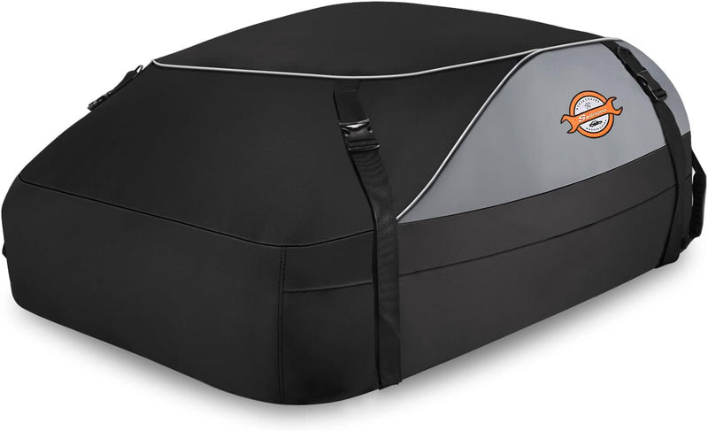 Sailnovo Rooftop Cargo Carrier Roof Bag,15 Cubic Feet Soft Waterproof Car Roof Bag Fit Cars With/Without Rack, 4 Tie-Down Straps, 4 Door Hooks, Foldable Car Top Carrier For Road Trip Camping Travel