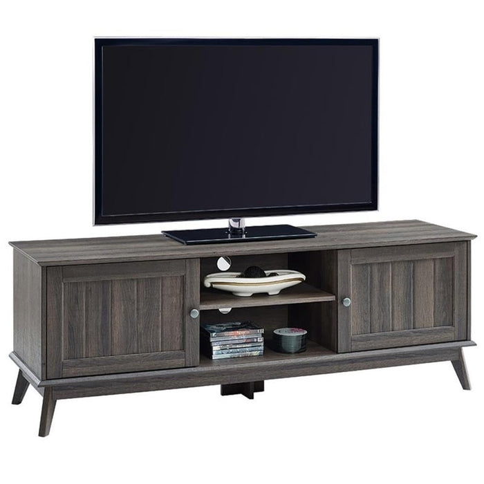 Eden Home Wood TV Media Stand For Tvs Up To 70" In Smoke Oak (LOCAL PICKUP ONLY)