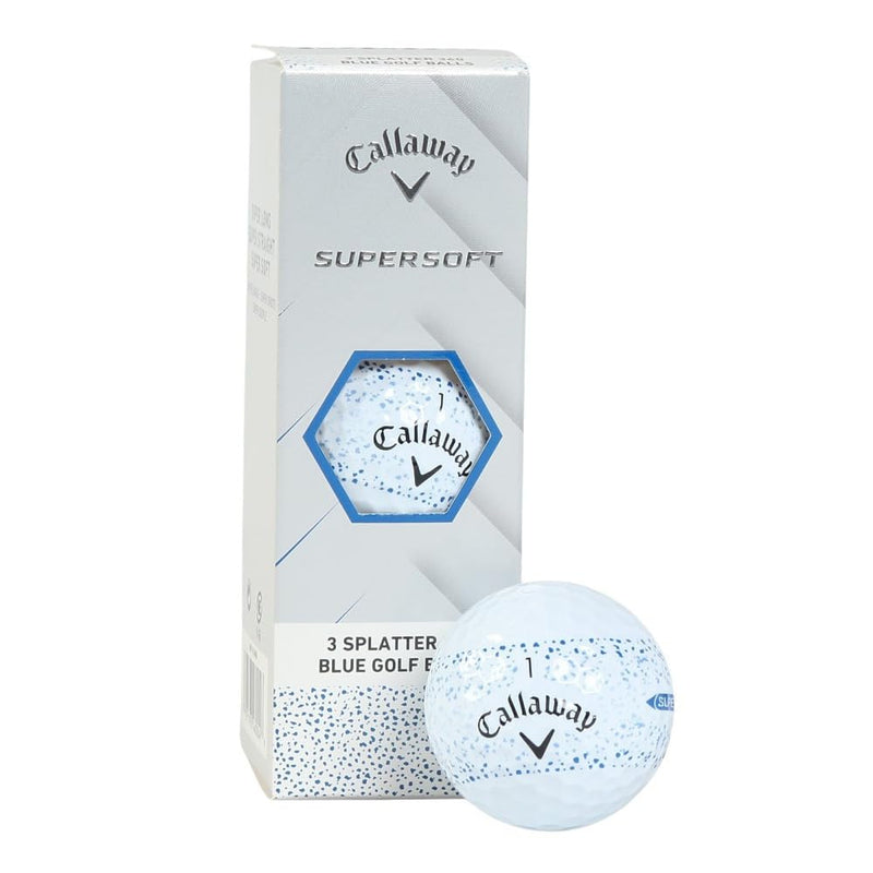 Callaway 1 Sleeve (3 Balls) Golf Certified Ball Supersoft 25 White X Blue
